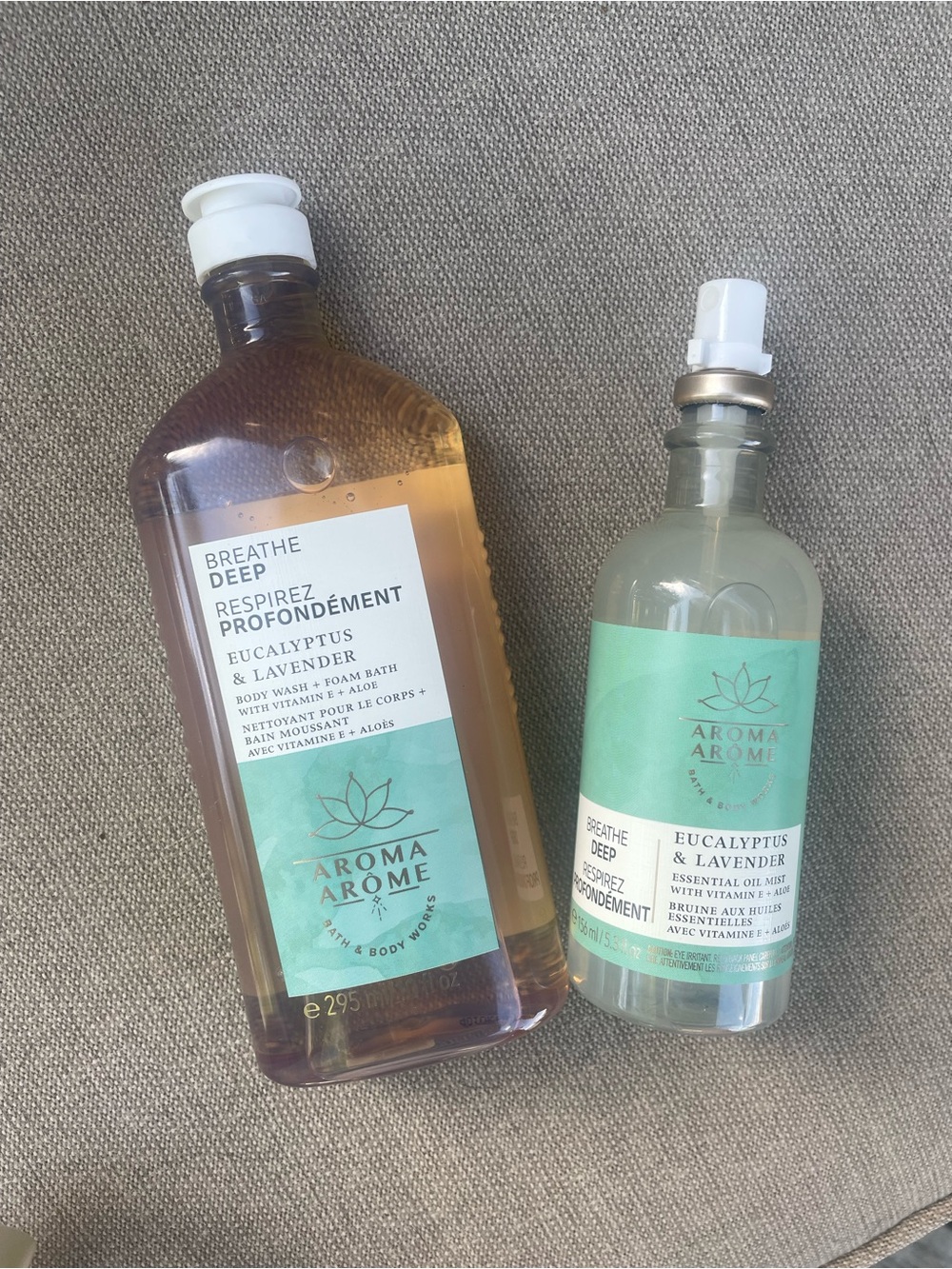 Breathe Deep Eucalyptus & Lavender Bath & Body Works Body Wash + Oil Mist